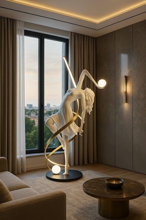 MOOSEE lampa podłogowa DANCING QUEEN biała