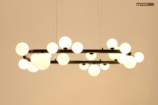 MOOSEE lampa wisząca ALURE OVAL 120 czarna/mleczna