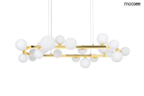 MOOSEE lampa wisząca ALURE OVAL 120 złota/mleczna