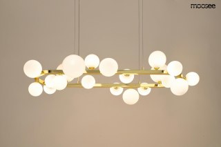 MOOSEE lampa wisząca ALURE OVAL 120 złota/mleczna