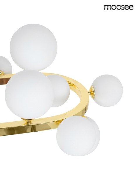 MOOSEE lampa wisząca ALURE OVAL 120 złota/mleczna