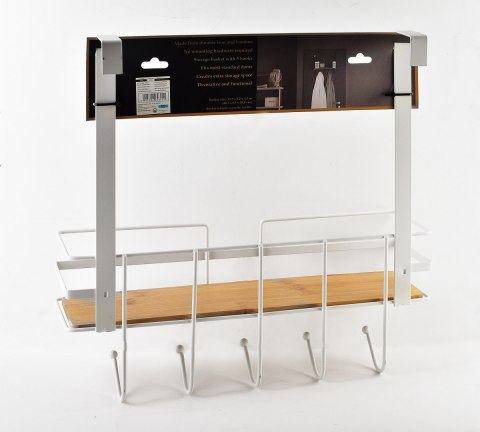 CARL WHITE Półka łazienkowa 42,5x11xh40cm zawieszana kabinowa