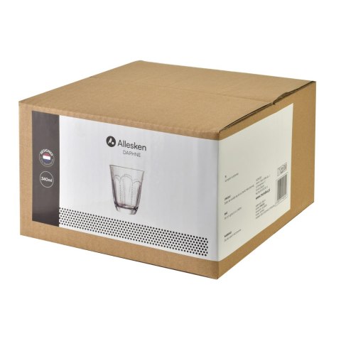 DAPHNE Komplet 4 szklanek 340ml 9,5x5,2x 11cm