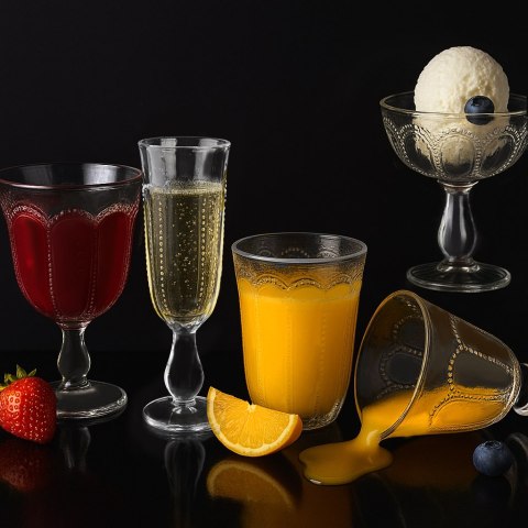 DAPHNE Komplet 4 szklanek 340ml 9,5x5,2x 11cm