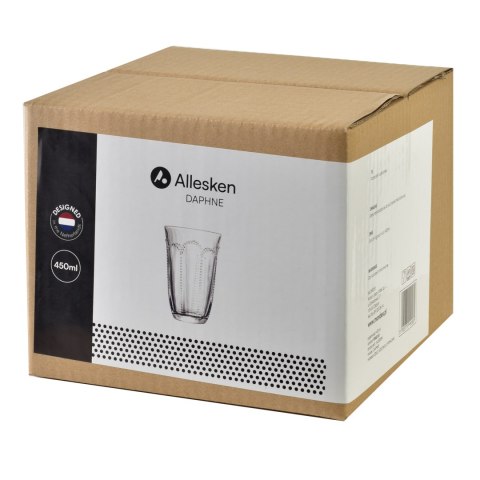 DAPHNE Komplet 4 szklanek 450ml 9,5x5,2x 13,9cm