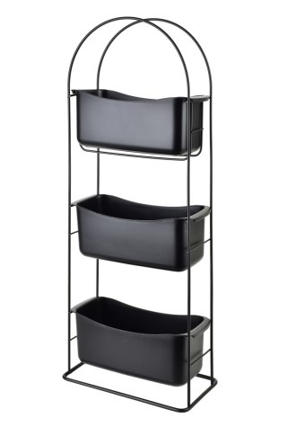 DEA BLACK Półka 3 poziomowa 27,5x13x73cm