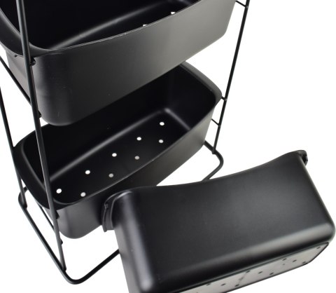 DEA BLACK Półka 3 poziomowa 27,5x13x73cm