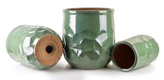 NEVA GREEN Komplet 3 doniczek 40x40x44,5/31x31x42/23,5x23,5x38,5cm