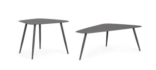 BIZZOTTO zestaw stolików YVONNE FLARED szary