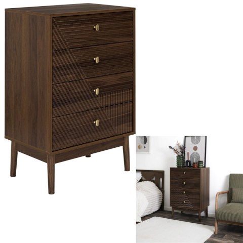 Komoda Tiffany z 4 szufladami orzech