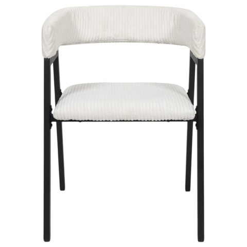 Krzesło Scott białe/czarne sztruks