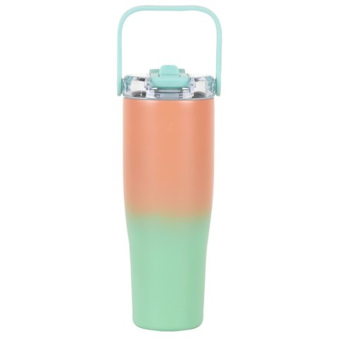 Kubek termiczny New York 900ml pomarańczowo-zielony