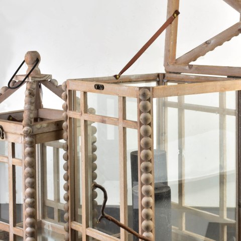 LOKKE Komplet 2 Latarni XL:26x26x55cm L:19x19x42cm