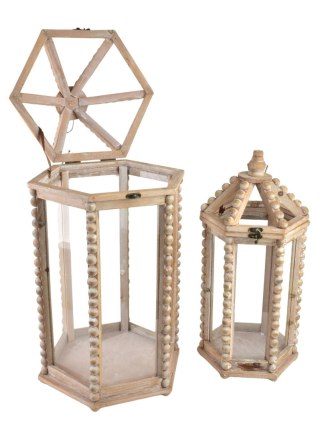 LOKKE Komplet 2 Latarni XL 32x27,5x65cm L 23x19,5x49cm