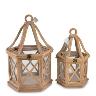 LOKKE Komplet 2 Latarni XL:34x30x52cm L:25,5x22x42cm