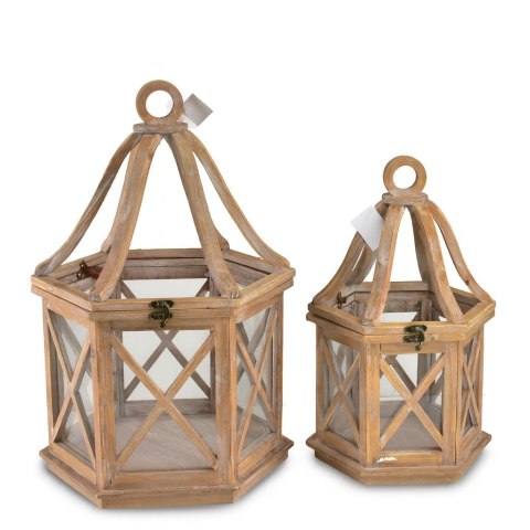 LOKKE Komplet 2 Latarni XL:34x30x52cm L:25,5x22x42cm