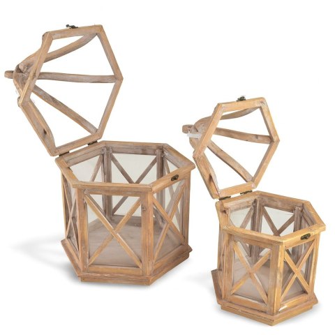 LOKKE Komplet 2 Latarni XL:34x30x52cm L:25,5x22x42cm