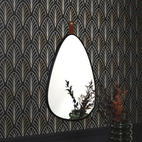 Lustro Chigago czarne z uchwytem