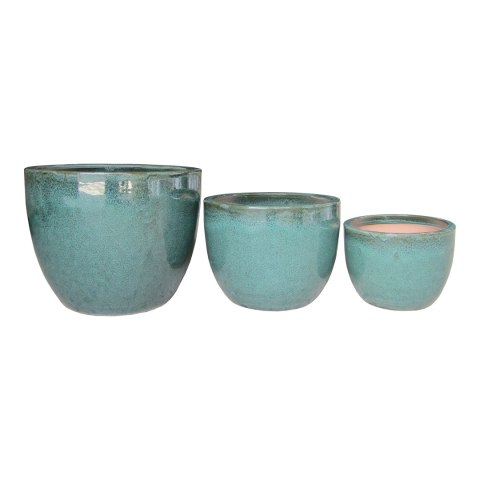 Zestaw 3 doniczek Burnley zielone