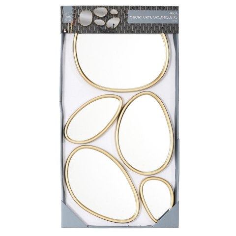 Zestaw 5 luster Organic Shape złote