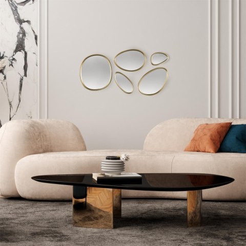 Zestaw 5 luster Organic Shape złote