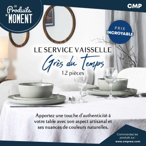 Zestaw obiadowy Temp na 4 osoby zielony