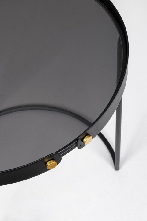 BIZZOTTO zestaw stolików kawowych ZEINA ROUND 92 czarny