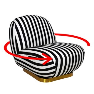 MaMaison fotel obrotowy AZURE biały / czarny