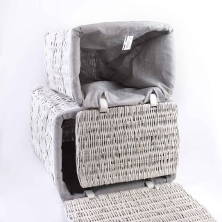 PINO Komplet 2 koszy na pranieL:38x28x47cm XL: 43x34x54CM wiklina
