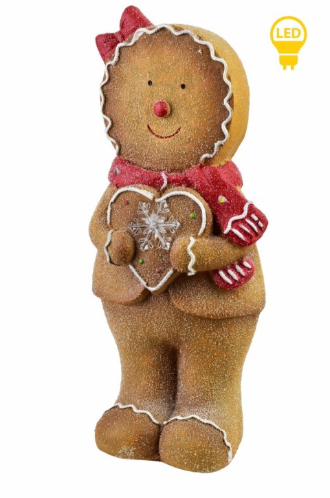 SANTA LILA Figura LED 19,5x13,5x43,5 cm CIASTEK