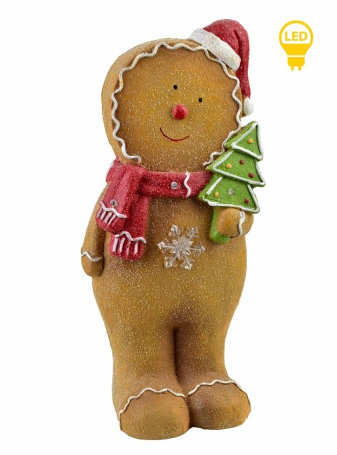 SANTA LILA Figura LED 19,5x13,5x43,5 cmCIASTEK