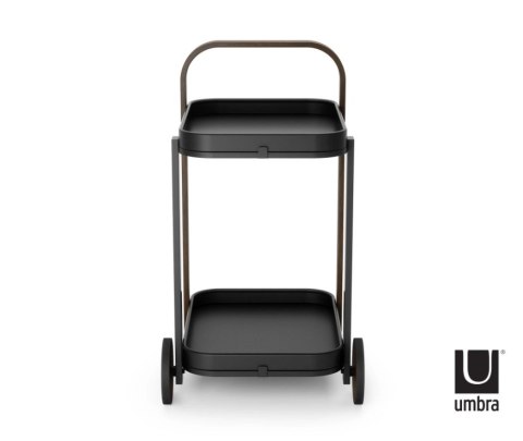 UMBRA wózek barowy BELLWOOD czarny orzechowy