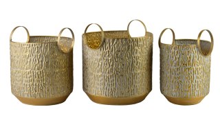 VINTAGE GLOW Komplet 3 osłonekXL 33X32X30CM L 27x27x29cm M22x22x27cm