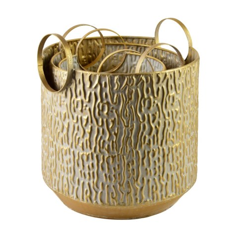 VINTAGE GLOW Komplet 3 osłonekXL 33X32X30CM L 27x27x29cm M22x22x27cm