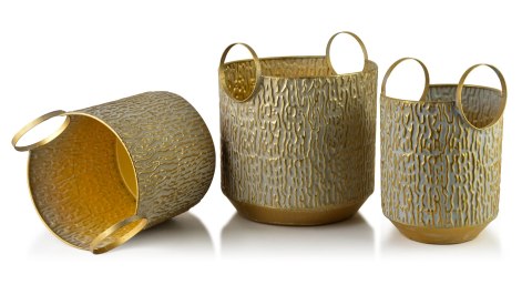 VINTAGE GLOW Komplet 3 osłonekXL 33X32X30CM L 27x27x29cm M22x22x27cm