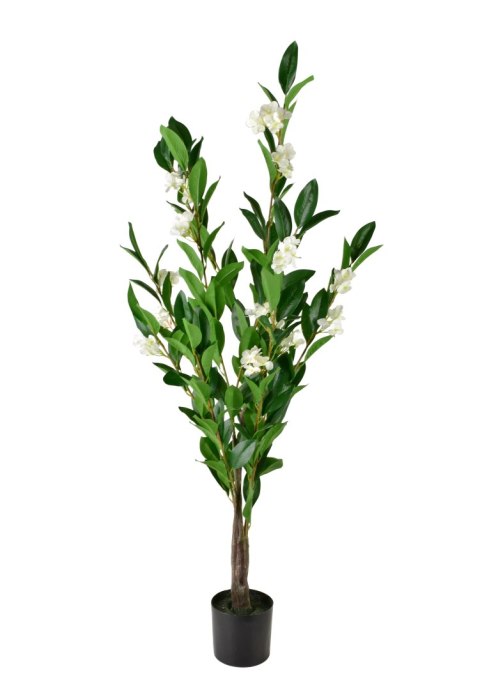 VIRIDIS Sztuczny kwiat biały 13x12x117cm