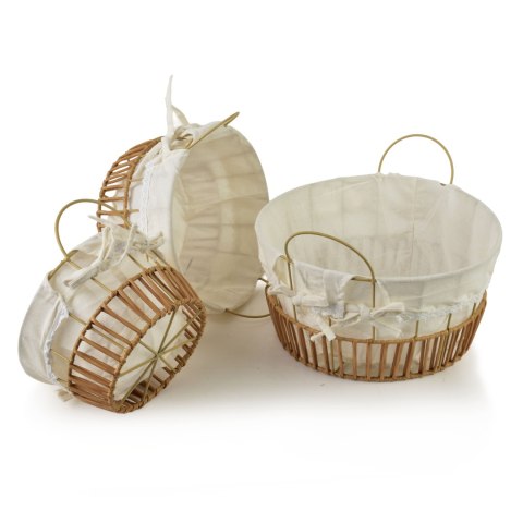 WILL Komplet 3 koszy okrągłychXL30,5x30,5x15,5/22cm L25x25x14/18,5cm M20x20x12/17cm