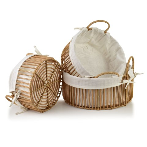 WILL Komplet 3 koszy okrągłych XL35x35x16/24cm L30x30x13,5/21,5cm M25,5x25,5x12/19,5cm