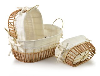 WILL Komplet 3 koszy owalnych z uchwytami L25,5x35x16/22cm M20x30x14/19cm S15x25x12/16cm