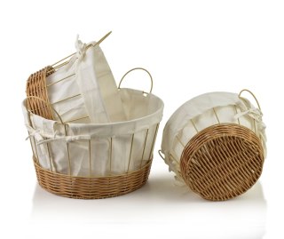 WILL Komplet 3 koszy z uchwytamiXL:35x35x20,5/26,5cm L:30x30x18/23cm M:25x25x15,5/20,5cm