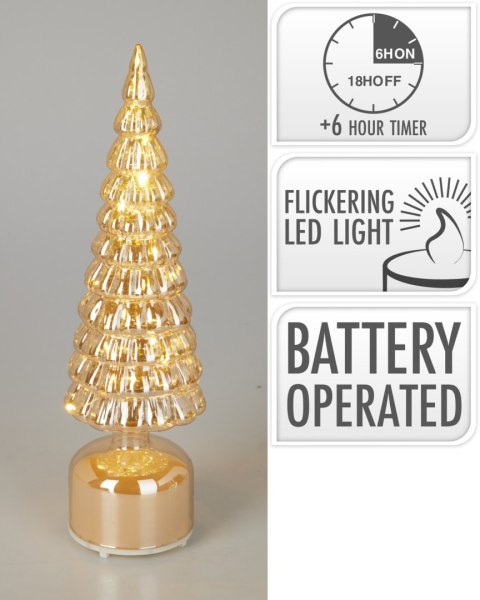 Choinka LED 36CM BURSZTYNOWA 2ASS