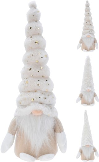 DEKORACJA GNOM 42CM 3 RODZAJE KREMOWY