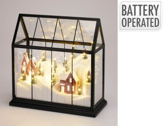 DOM ZE SZKŁA Z LED 33CM