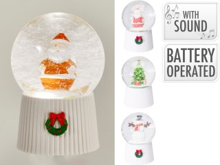 KULA SZKLANA OZDOBNA 15CM NA BATERIE