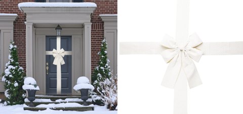 Kokarda na drzwi 33x42cm biała