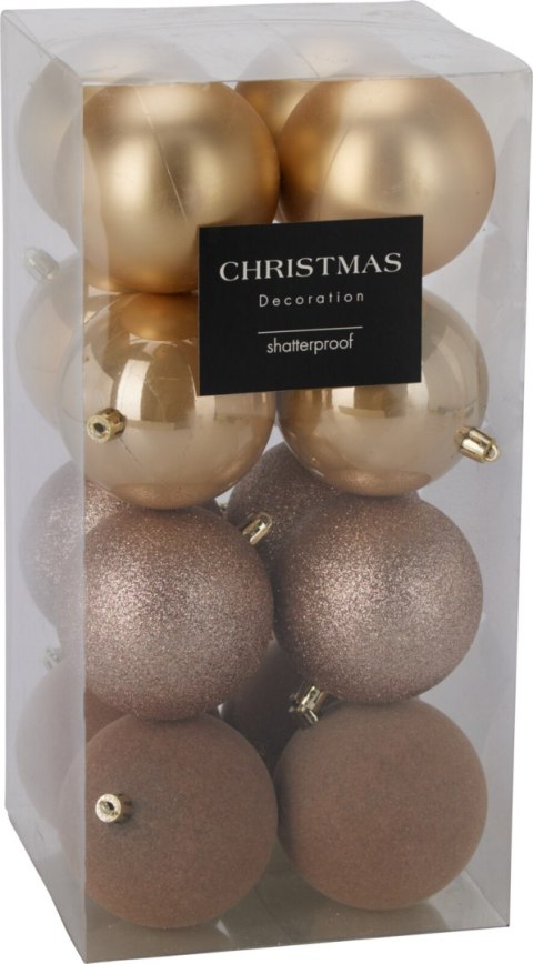Komplet 16 bombek XMASBALL 8CM ZESTAW 16