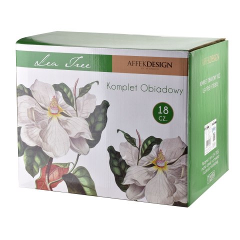 LEA TREE Komplet obiadowy 18części26cm obiad/21cm deser/15cm miska
