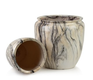 NEVA MARBLE Komplet 2 osłonek ceramicznych 30,5x30,5x30,5/20,5x20,5x23 cm