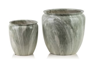 NEVA MARBLE Komplet 2 osłonek ceramicznych 30,5x30,5x30,5/20,5x20,5x23 cm