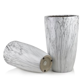 NEVA MARBLE Komplet 2 osłonek ceramicznych 39x39x62/31x31x58 cm